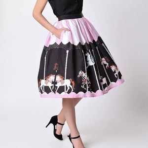 Pre-loved Unique Vintage Carousel Skirt 2X